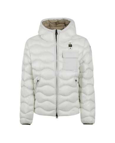 piumino tapioca interno biscotto da uomo con LOGO PATCH | BLAUER piumino tapioca interno biscotto da uomo con LOGO PATCH | BLAUER