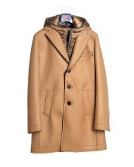 cappotto parka beige da uomo con STEMMA LOGATO | BOB cappotto parka beige da uomo con STEMMA LOGATO | BOB