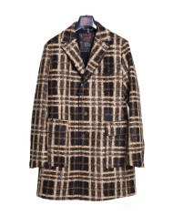 capotto var/marrone con LAVORAZIONE A QUADRI e STEMMA LOGATO | BOB capotto var/marrone con LAVORAZIONE A QUADRI e STEMMA LOGATO | BOB