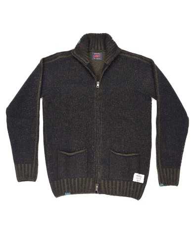 giubbino bomber navy/militare da uomo LAVORATO A MAGLIA | BOB giubbino bomber navy/militare da uomo LAVORATO A MAGLIA | BOB