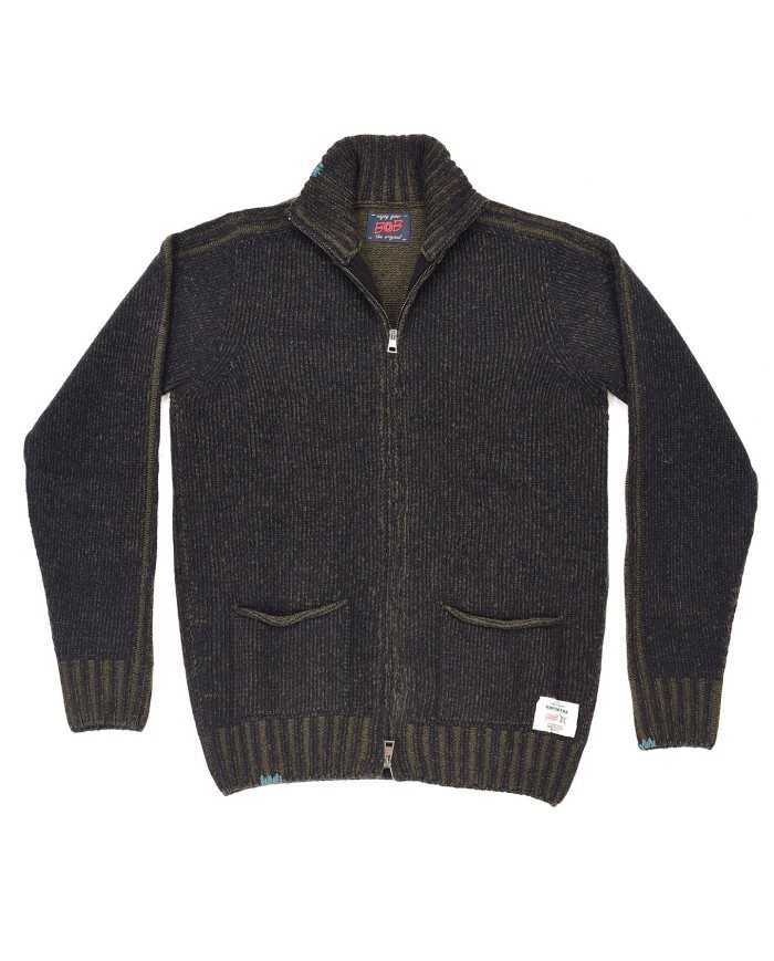 giubbino bomber navy/militare da uomo LAVORATO A MAGLIA | BOB giubbino bomber navy/militare da uomo LAVORATO A MAGLIA | BOB