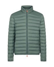 piumino a collo alto time green da uomo impermeabile | SAVE THE DUCK piumino a collo alto time green da uomo impermeabile | SAVE THE DUCK