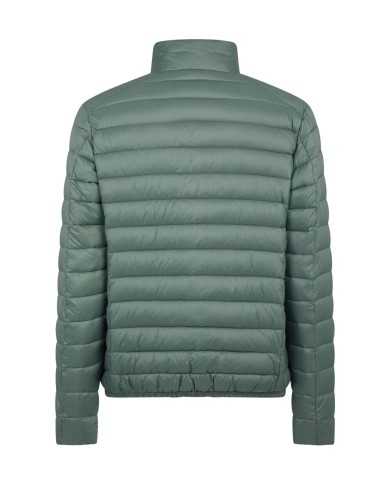 piumino a collo alto time green da uomo impermeabile | SAVE THE DUCK piumino a collo alto time green da uomo impermeabile | SAVE THE DUCK