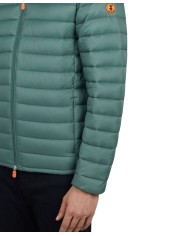 piumino a collo alto time green da uomo impermeabile | SAVE THE DUCK piumino a collo alto time green da uomo impermeabile | SAVE THE DUCK