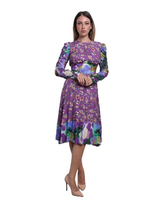 abito botic/purple da donna con fantasia floreale | MAR DE MARGARITAS abito botic/purple da donna con fantasia floreale | MAR DE MARGARITAS
