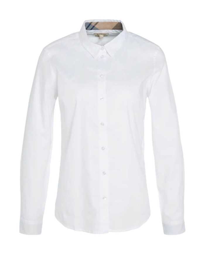 camicia donna bianca/primrose con fantasia tartan interna | BARBOUR camicia donna bianca/primrose con fantasia tartan interna | BARBOUR