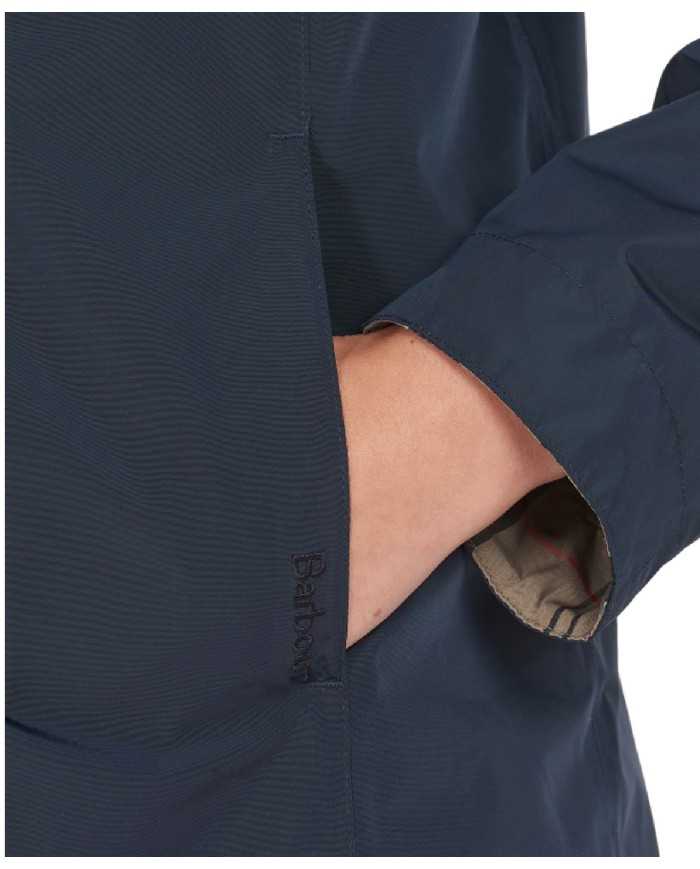 Impermeabile reversibile donna navy con fantasia tartan | BARBOUR