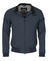 Bomber uomo navy con nervature su orlo e fodera buggy | BARBOUR Bomber uomo navy con nervature su orlo e fodera buggy | BARBOUR