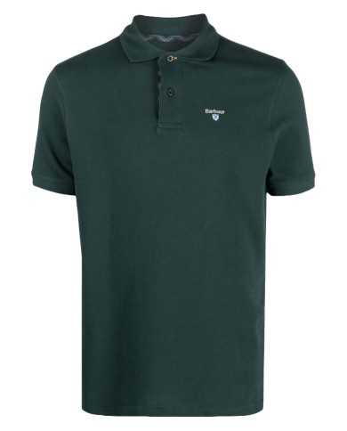 Polo uomo green gables con logo e scudetto cucito su petto | BARBOUR Polo uomo green gables con logo e scudetto cucito su petto | BARBOUR