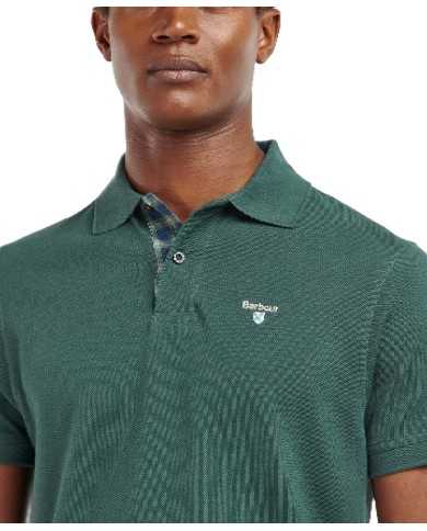 Polo uomo green gables con logo e scudetto cucito su petto | BARBOUR Polo uomo green gables con logo e scudetto cucito su petto | BARBOUR