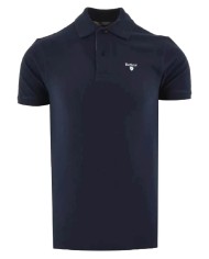 Polo da uomo new navy con logo e scudetto cucito su petto | BARBOUR Polo da uomo new navy con logo e scudetto cucito su petto | BARBOUR