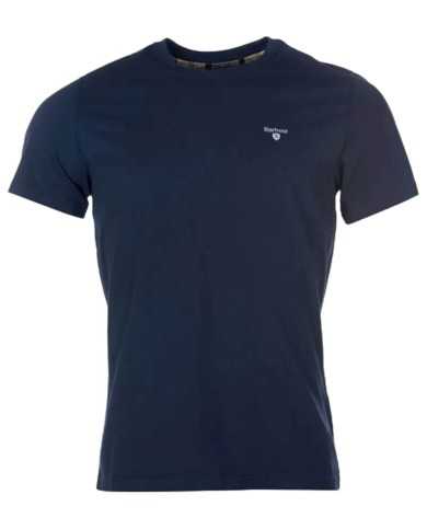 T-shirt da uomo new navy con logo ricamato su petto | BARBOUR T-shirt da uomo new navy con logo ricamato su petto | BARBOUR