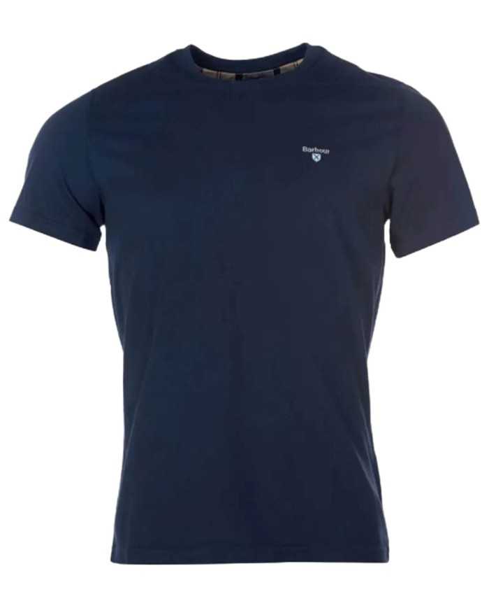 T-shirt da uomo new navy con logo ricamato su petto | BARBOUR T-shirt da uomo new navy con logo ricamato su petto | BARBOUR