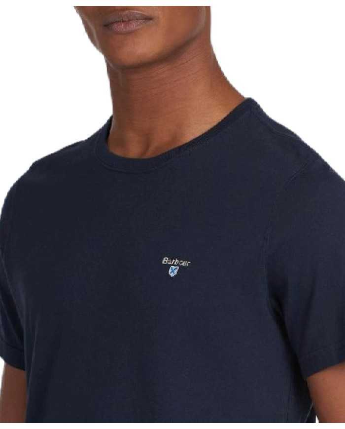 T-shirt da uomo new navy con logo ricamato su petto | BARBOUR T-shirt da uomo new navy con logo ricamato su petto | BARBOUR
