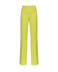 Pantalone donna giallo a vita alta con gamba svasata | PINKO Pantalone donna giallo a vita alta con gamba svasata | PINKO