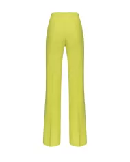 Pantalone donna giallo a vita alta con gamba svasata | PINKO Pantalone donna giallo a vita alta con gamba svasata | PINKO