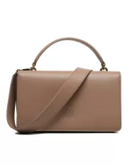 Borsa donna biscotto/zenzero con fibbia Lovebirds diamond cut | PINKO Borsa donna biscotto/zenzero con fibbia Lovebirds diamond cut | PINKO