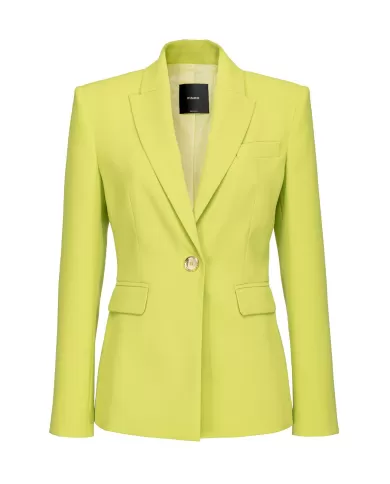 Giacca donna verde stile blazer in crêpe stretch| PINKO Giacca donna verde stile blazer in crêpe stretch| PINKO