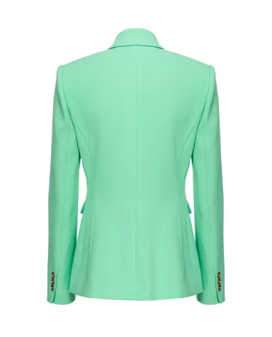 Giacca donna verde stile blazer in crêpe stretch| PINKO Giacca donna verde stile blazer in crêpe stretch| PINKO