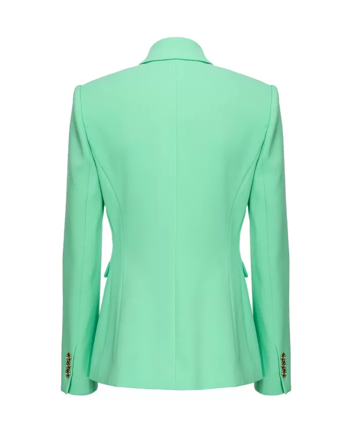 Giacca donna verde stile blazer in crêpe stretch| PINKO Giacca donna verde stile blazer in crêpe stretch| PINKO