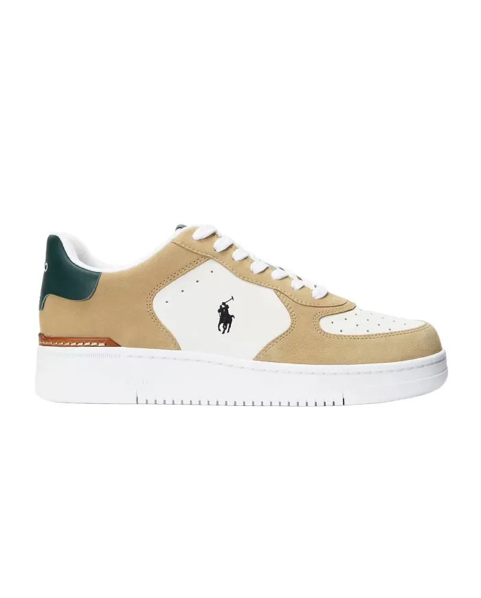 Sneakers uomo white/bone/forest con parti scamosciate | RALPH LAUREN Sneakers uomo white/bone/forest con parti scamosciate | RALPH LAUREN