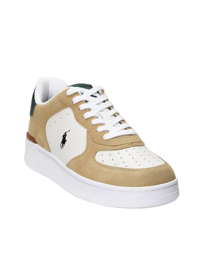 Sneakers uomo white/bone/forest con parti scamosciate | RALPH LAUREN Sneakers uomo white/bone/forest con parti scamosciate | RALPH LAUREN