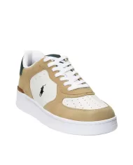Sneakers uomo white/bone/forest con parti scamosciate | RALPH LAUREN