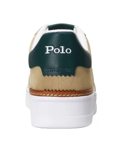 Sneakers uomo white/bone/forest con parti scamosciate | RALPH LAUREN