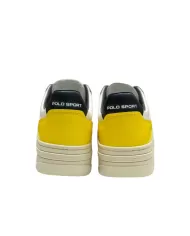 Sneakers uomo bianche/navy/gialle con loghi | RALPH LAUREN Sneakers uomo bianche/navy/gialle con loghi | RALPH LAUREN