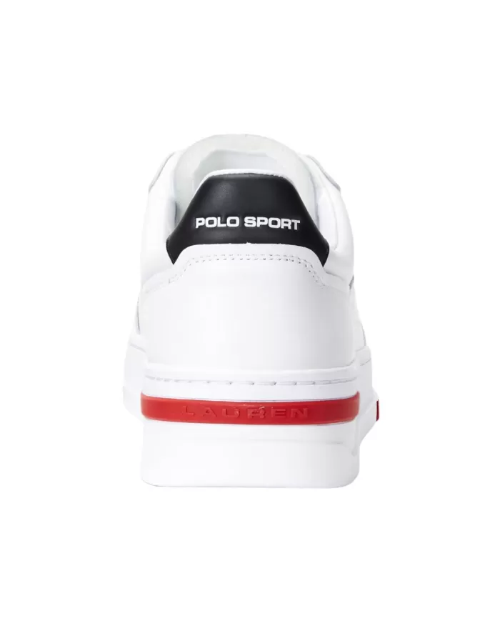 Sneakers uomo bianche con loghi e dettaglio a bandiera | RALPH LAUREN Sneakers uomo bianche con loghi e dettaglio a bandiera | RALPH LAUREN