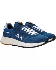 Sneakers uomo avio scuro con in serti in ecopelle | SUN68 Sneakers uomo avio scuro con in serti in ecopelle | SUN68