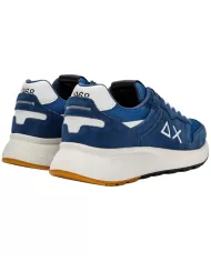 Sneakers uomo avio scuro con in serti in ecopelle | SUN68 Sneakers uomo avio scuro con in serti in ecopelle | SUN68