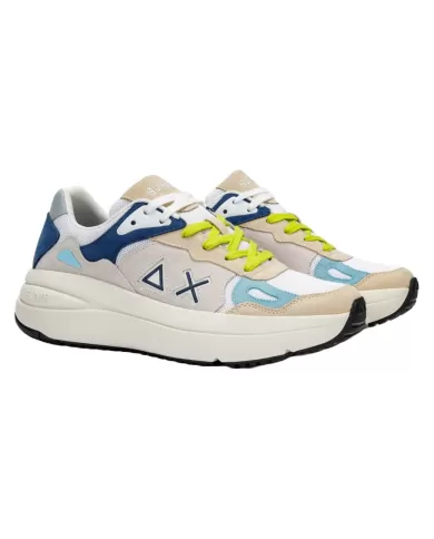 Sneakers donna bianche con sottopiede imbottito e loghi | SUN68