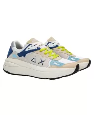 Sneakers donna bianche con sottopiede imbottito e loghi | SUN68