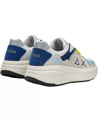 Sneakers donna bianche con sottopiede imbottito e loghi | SUN68