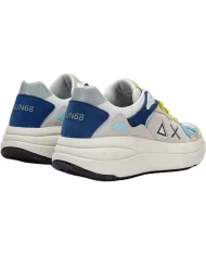 Sneakers donna bianche con sottopiede imbottito e loghi | SUN68