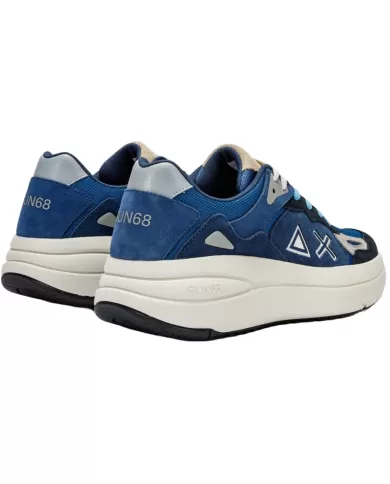 Sneakers Uomo avio scuro con sottopiede imbottito e loghi | SUN68