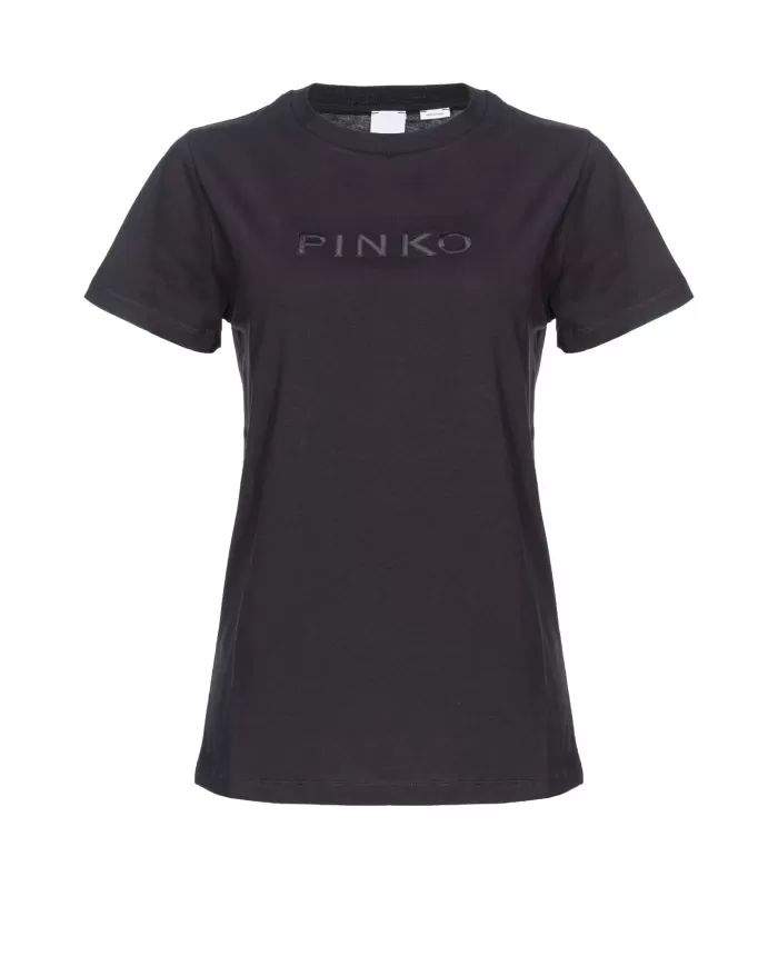 Tシャツ・カットソー PINKO Woman T-Shirt Black 102798A170 Z99 PINKO Women's T-Shirts → Feminine PINKO T-Shirts