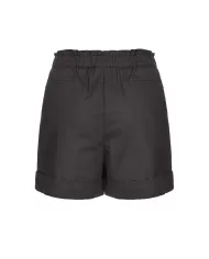 Short donna nero limousine con dettagli a piega e risvolto | PINKO Short donna nero limousine con dettagli a piega e risvolto | PINKO