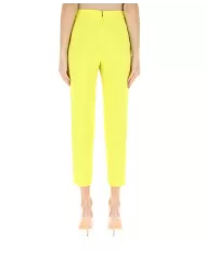 Pantaloni donna giallo in crêpe stretch e tasche alla francese | PINKO