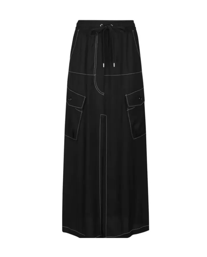 Gonna cargo donna nero limousine con lungo spacco anteriore | PINKO Gonna cargo donna nero limousine con lungo spacco anteriore | PINKO