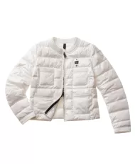 Piumino donna bianco ottico con fettuccia plissettata | BLAUER Piumino donna bianco ottico con fettuccia plissettata | BLAUER