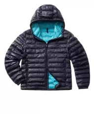 Piumino uomo blu con cappuccio e interno in contrasto | BLAUER Piumino uomo blu con cappuccio e interno in contrasto | BLAUER