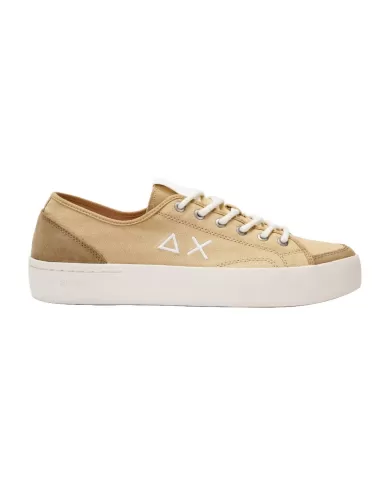 Sneakers Uomo beige stile skater in misto pelle | SUN68