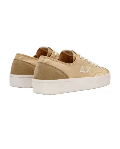 Sneakers Uomo beige stile skater in misto pelle | SUN68