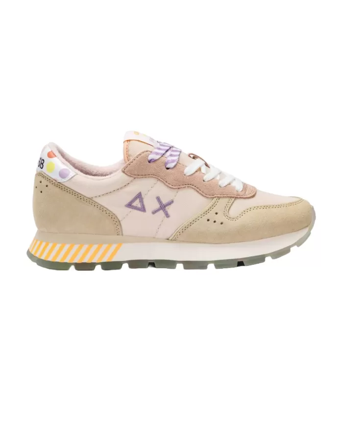 Sneakers donna bianche in pelle con fantasia multicolore | SUN68 Sneakers donna bianche in pelle con fantasia multicolore | SUN68