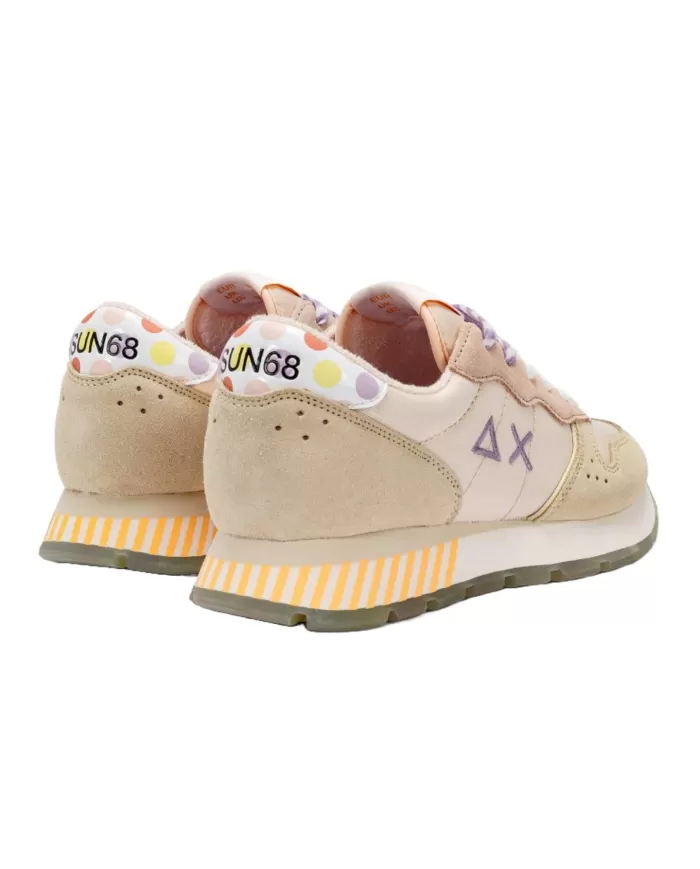 Sneakers donna bianche in pelle con fantasia multicolore | SUN68 Sneakers donna bianche in pelle con fantasia multicolore | SUN68