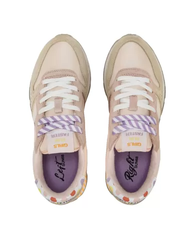 Sneakers donna bianche in pelle con fantasia multicolore | SUN68 Sneakers donna bianche in pelle con fantasia multicolore | SUN68