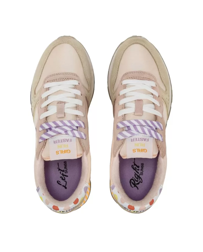 Sneakers donna bianche in pelle con fantasia multicolore | SUN68 Sneakers donna bianche in pelle con fantasia multicolore | SUN68