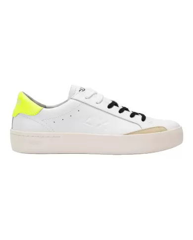 Sneakers Uomo stile skater in pelle bianca e gialla | SUN68